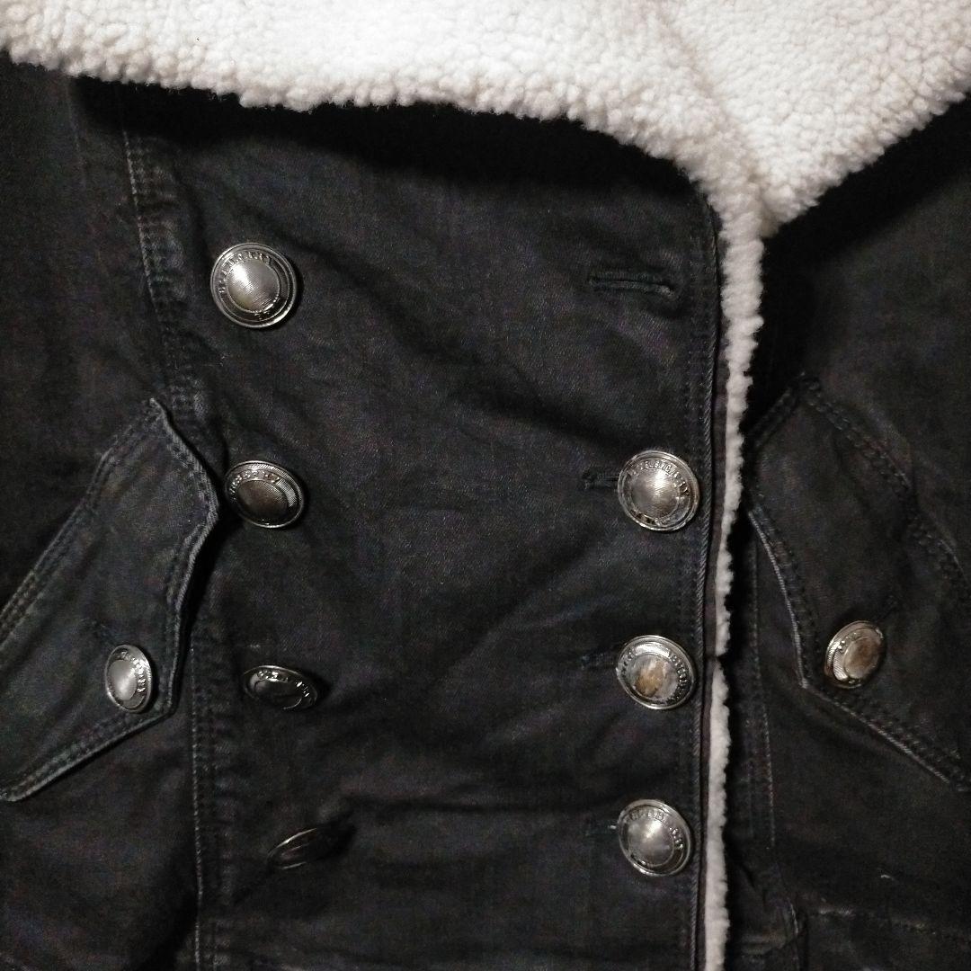 Anakies バーバリー　ファー襟付ショートブルゾンデニムジャケット