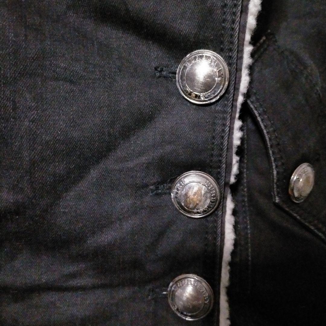 Anakies バーバリー　ファー襟付ショートブルゾンデニムジャケット