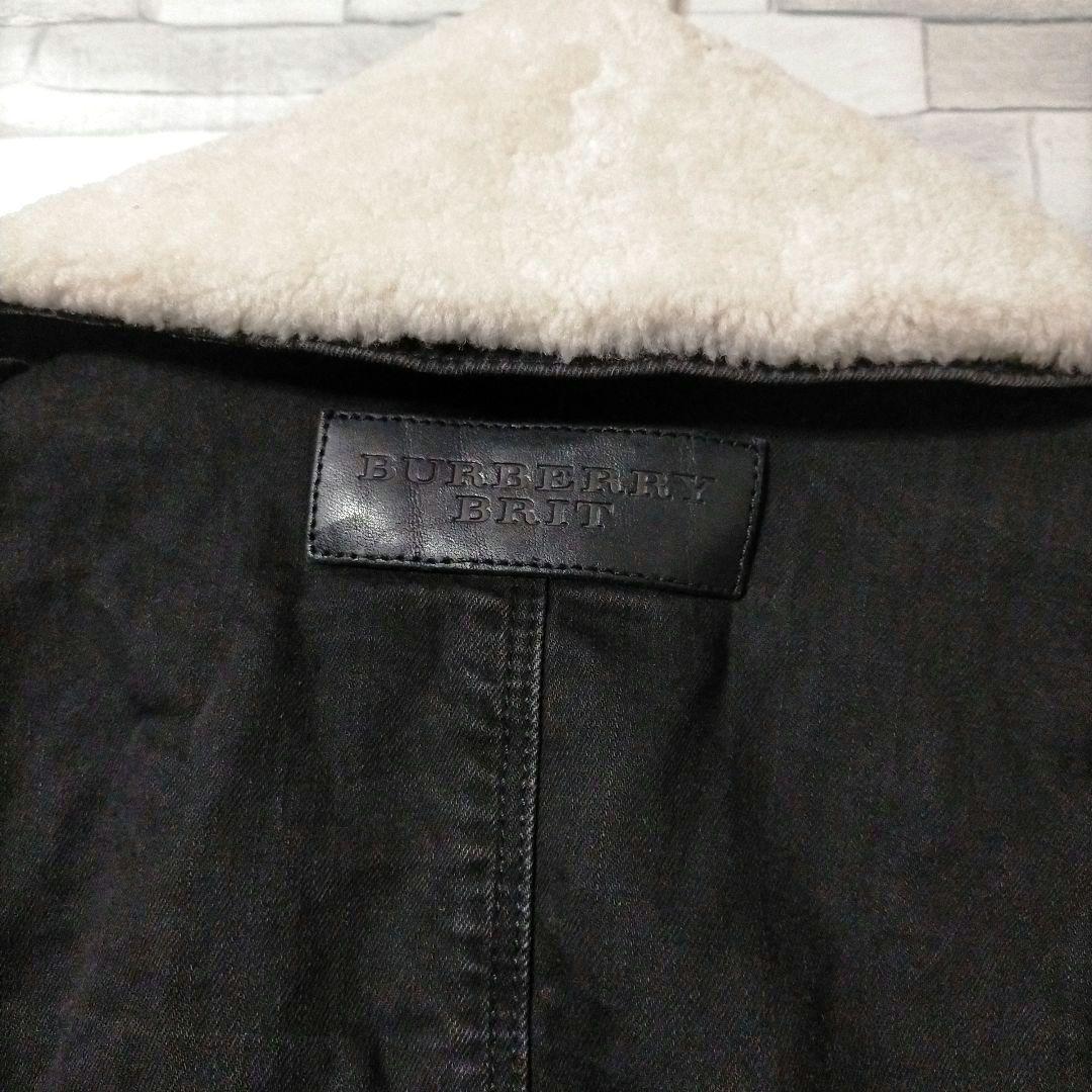 Anakies バーバリー　ファー襟付ショートブルゾンデニムジャケット