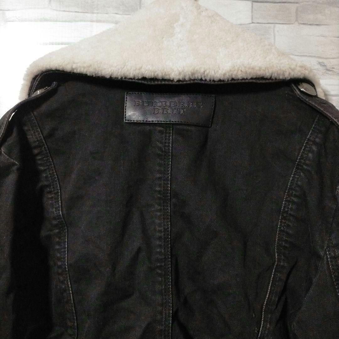 Anakies バーバリー　ファー襟付ショートブルゾンデニムジャケット