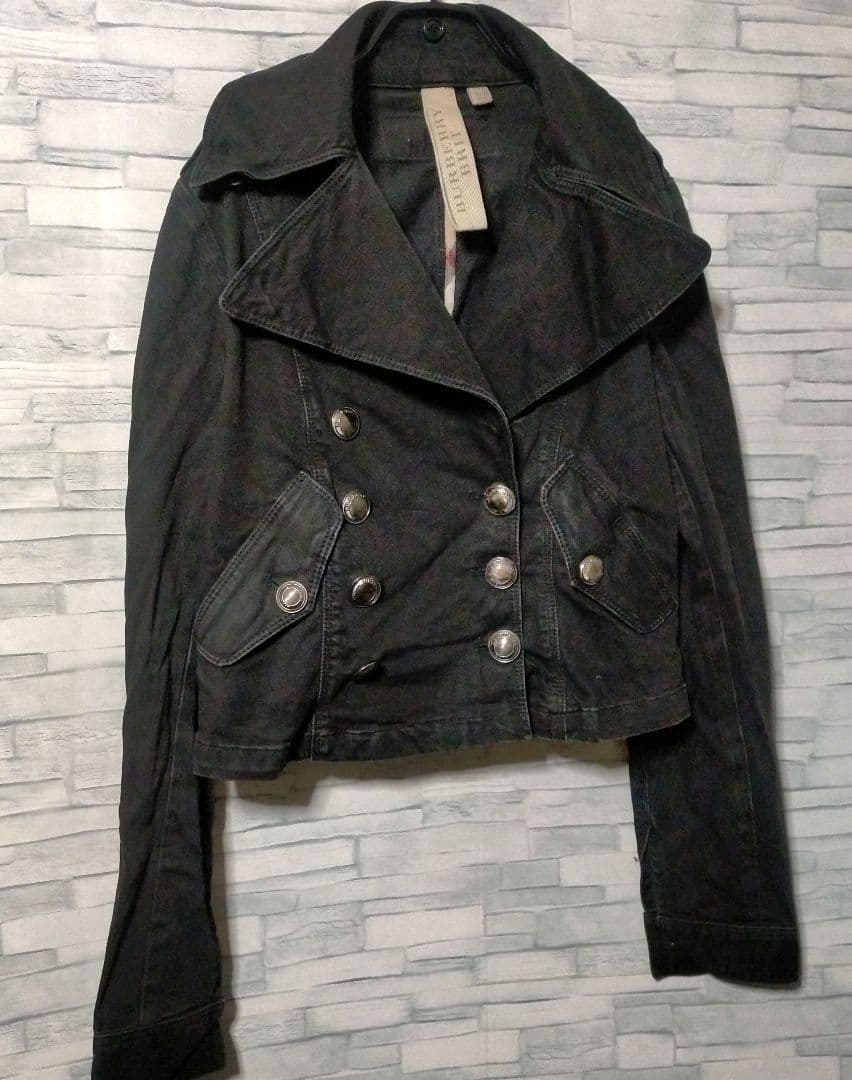 Anakies バーバリー　ファー襟付ショートブルゾンデニムジャケット