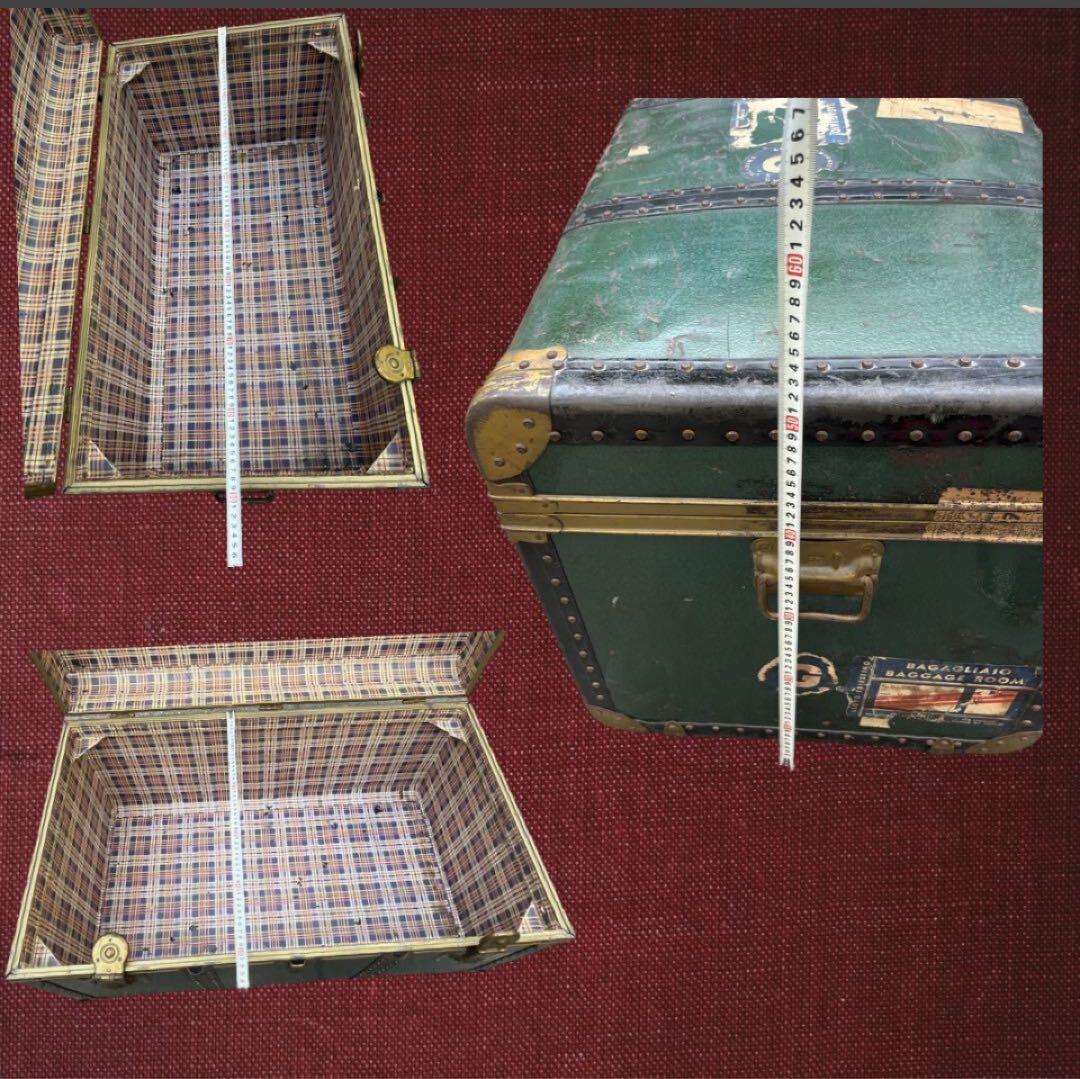 レトロな大きいビンテージトランク、洋館 収納ケース 。