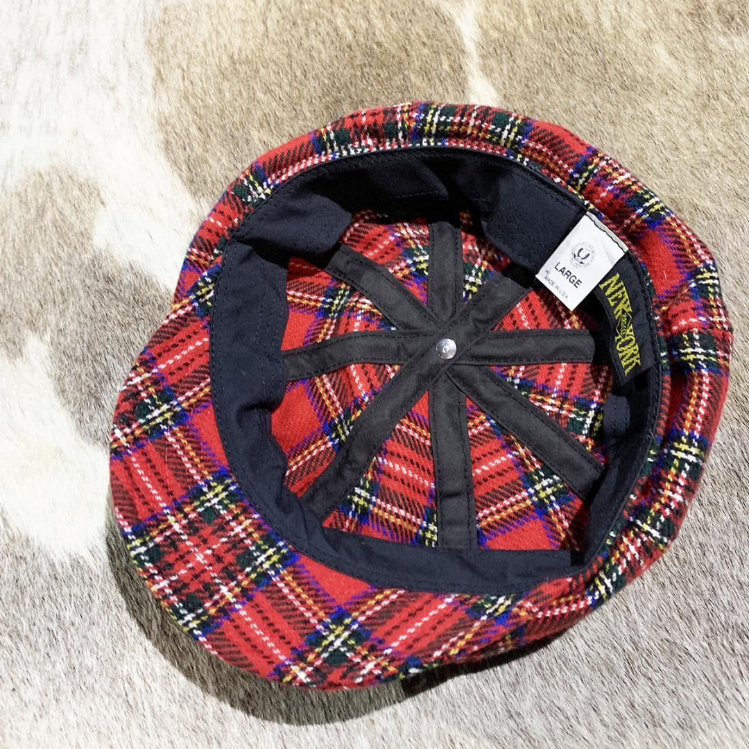 ニューヨークハット　タータンチェック柄　キャスケット　punk