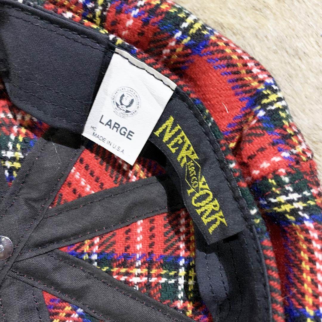 ニューヨークハット　タータンチェック柄　キャスケット　punk