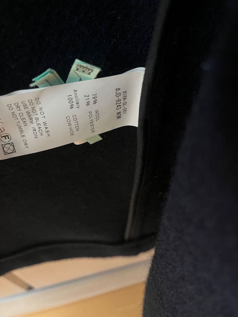 ダントン ウールモッサシングルジャケット ネイビー サイズ38