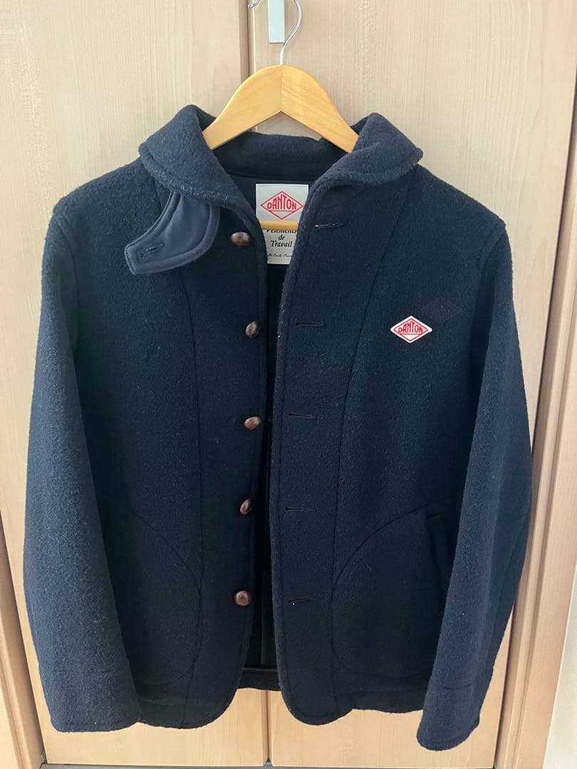 ダントン ウールモッサシングルジャケット ネイビー サイズ38