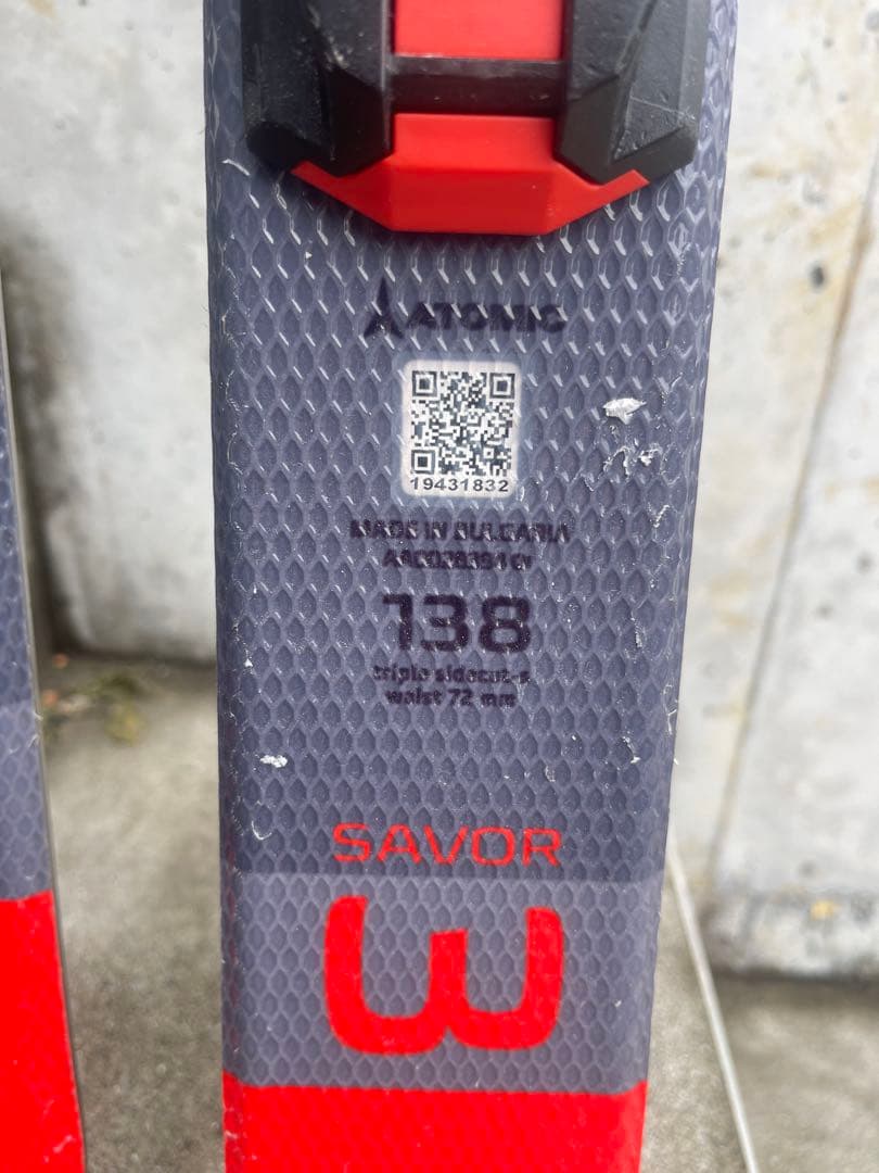 ATOMIC スキーセット 20-21 SAVOR 3 RED 金具付き 138