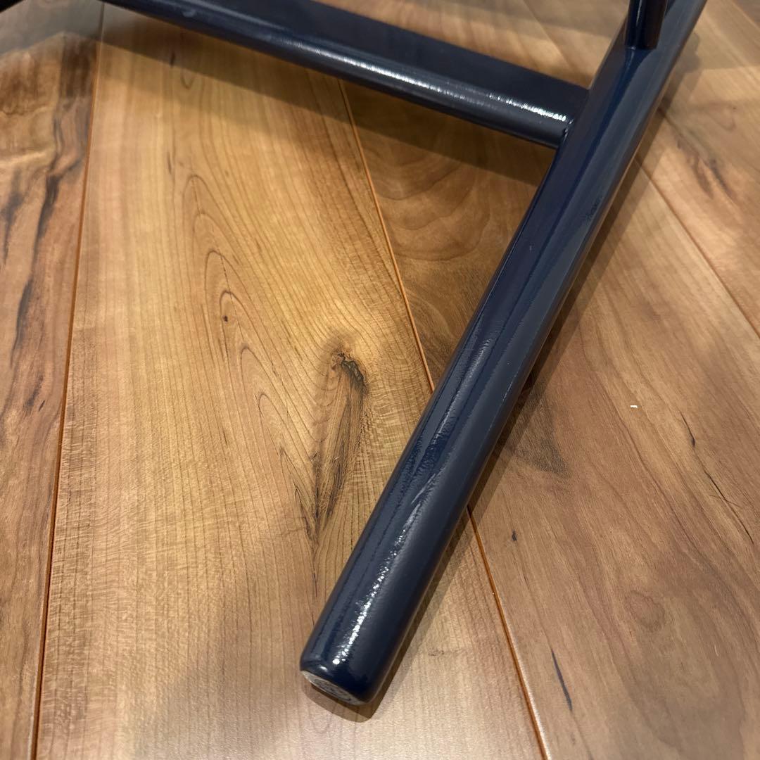 ネイビー ウィッカー ダイニングチェア