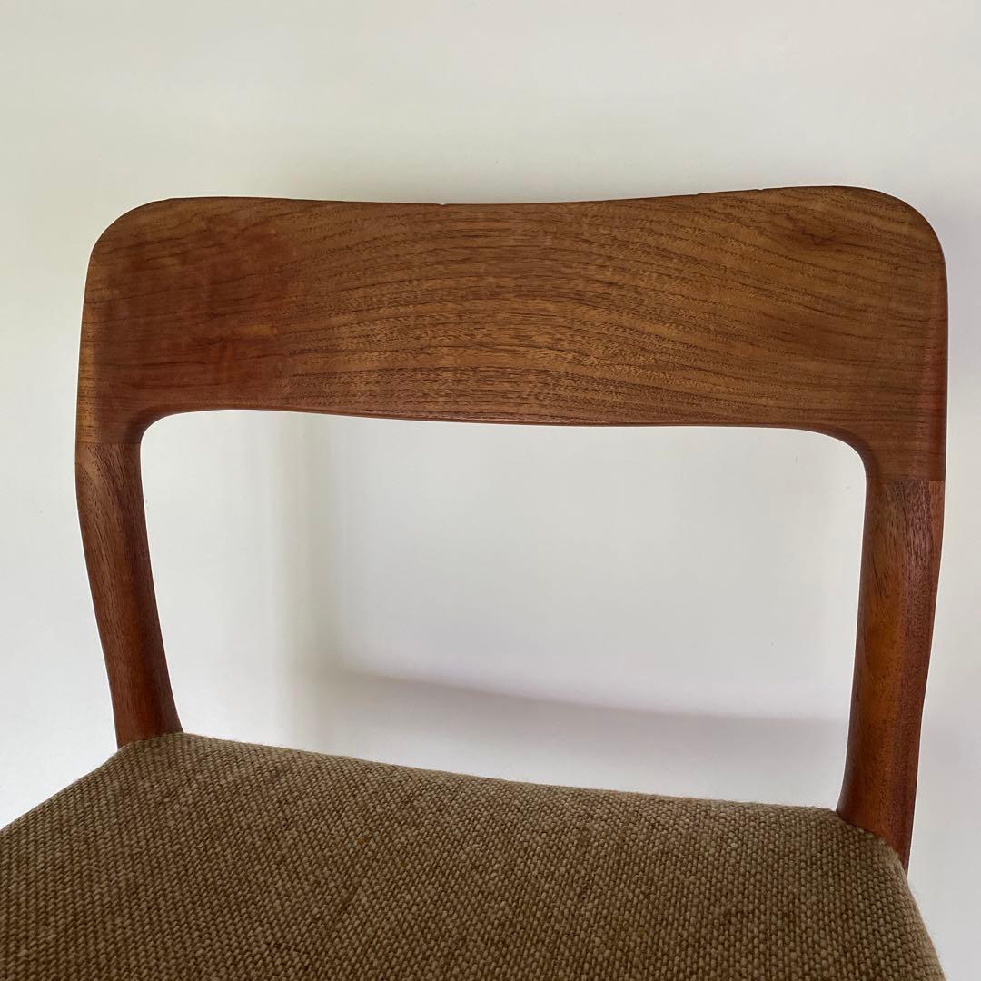 J.L. Møller No.75 ダイニングチェア チーク ファブリック