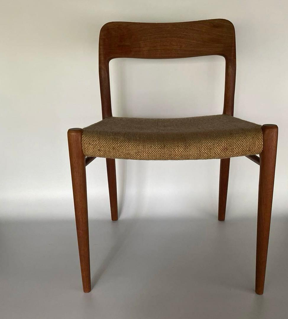 J.L. Møller No.75 ダイニングチェア チーク ファブリック