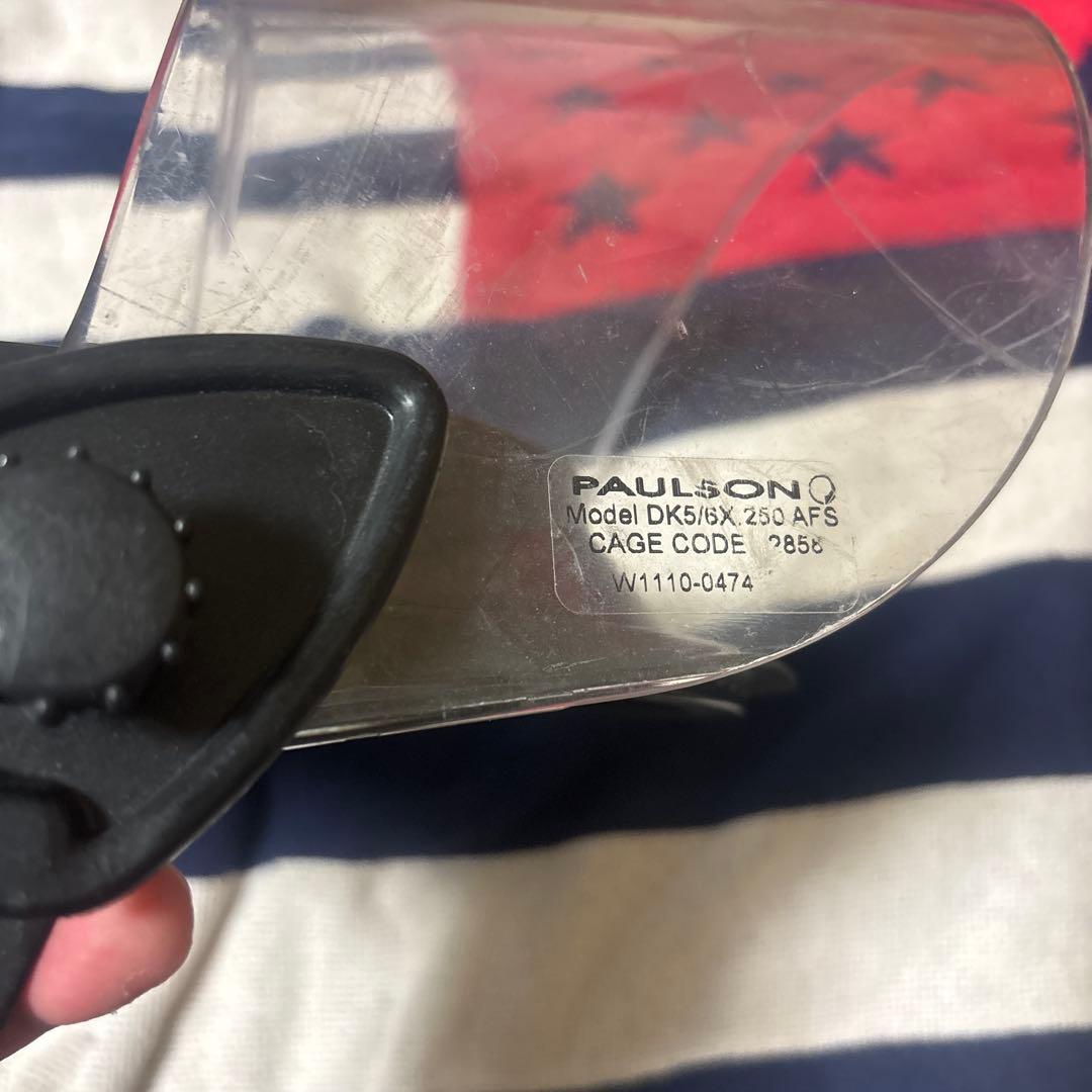 実物PAULSONフェイスシールド米警察装備CAGE CODE12858 B23