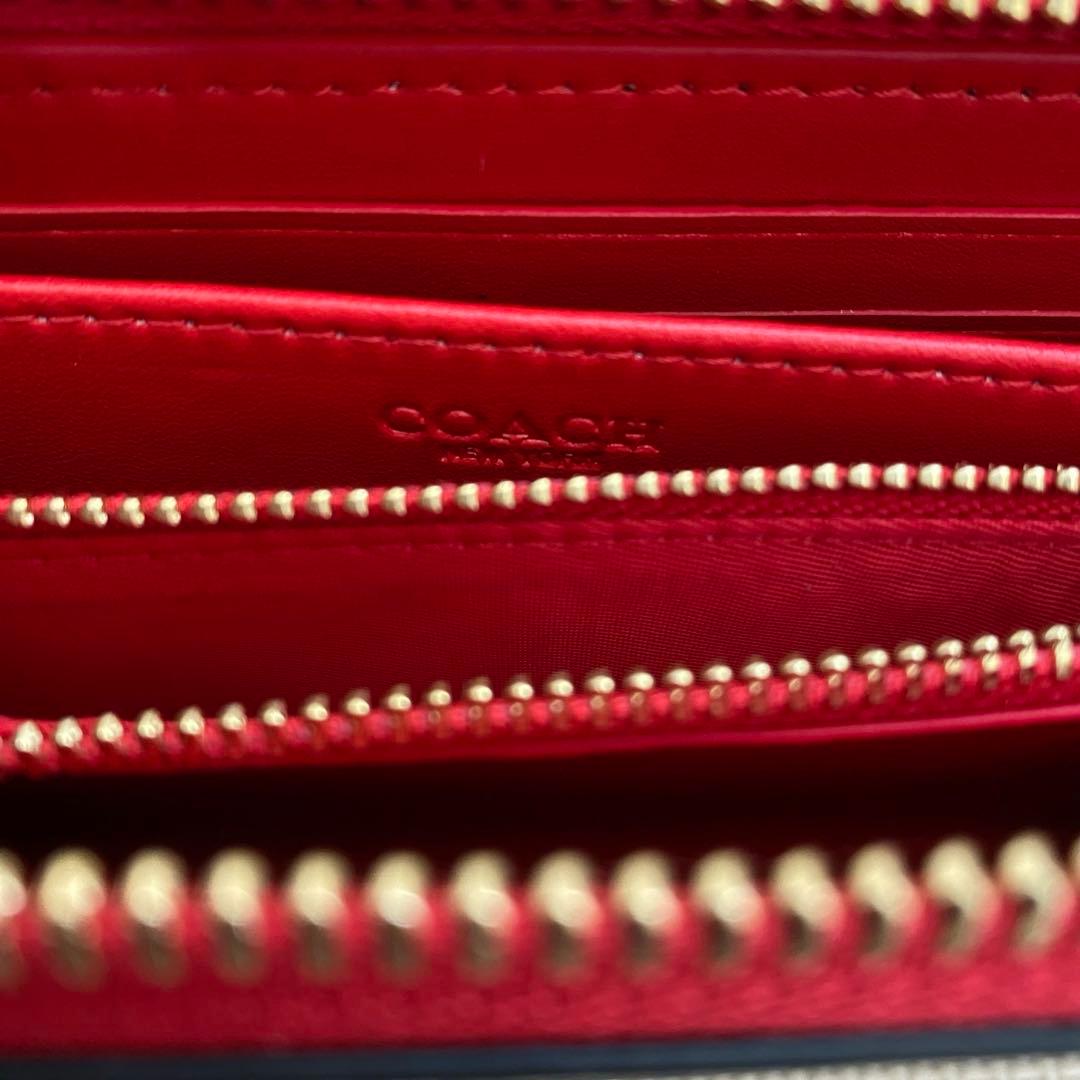 【COACH 新品】コーチ 長財布 ストラップ付 ラウンドジップ ギフトにも最適