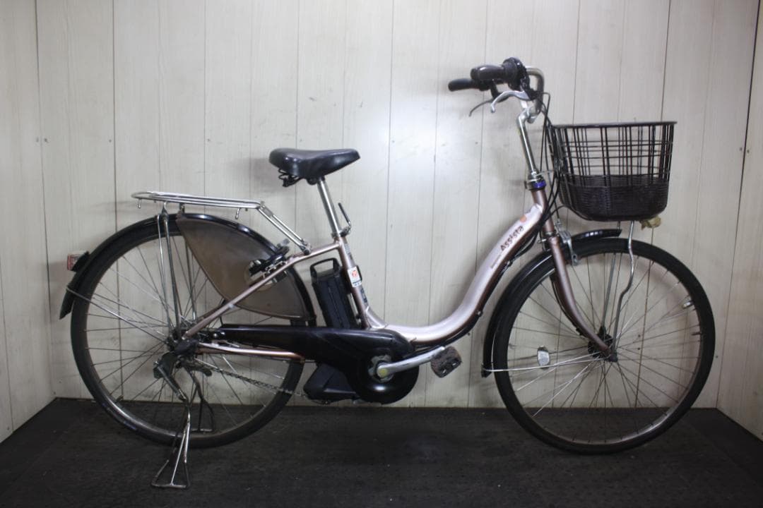 s*4様 電動アシスト自転車 シルバー 前バスケット付き