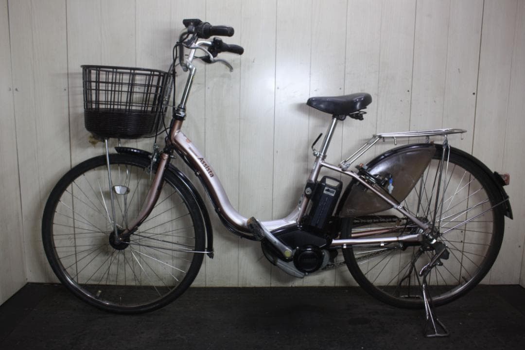s*4様 電動アシスト自転車 シルバー 前バスケット付き