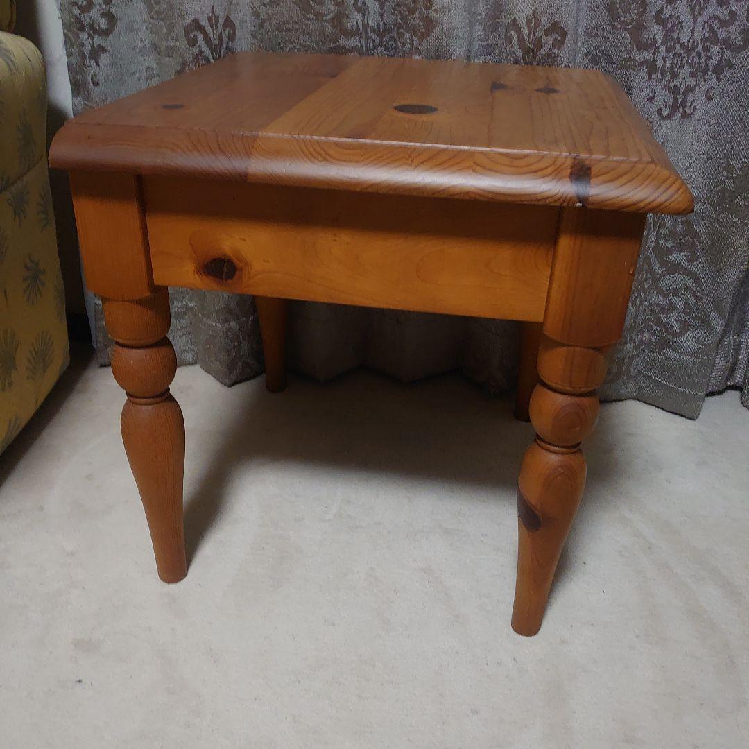 Provence 木製サイドテーブル 引き出し付き 南フランス プロバンス