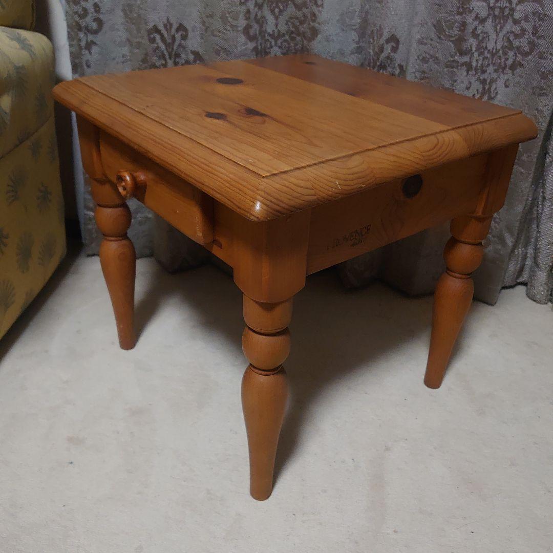 Provence 木製サイドテーブル 引き出し付き 南フランス プロバンス