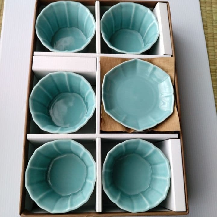 深川製磁 青磁 料理揃