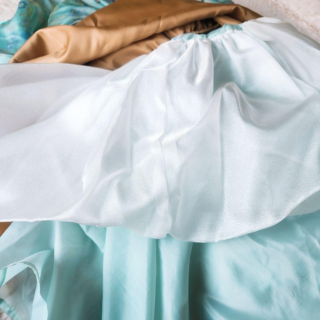 mezzo piano☆メゾピアノ☆140cm☆ドレス☆花柄☆グリーン☆リボン