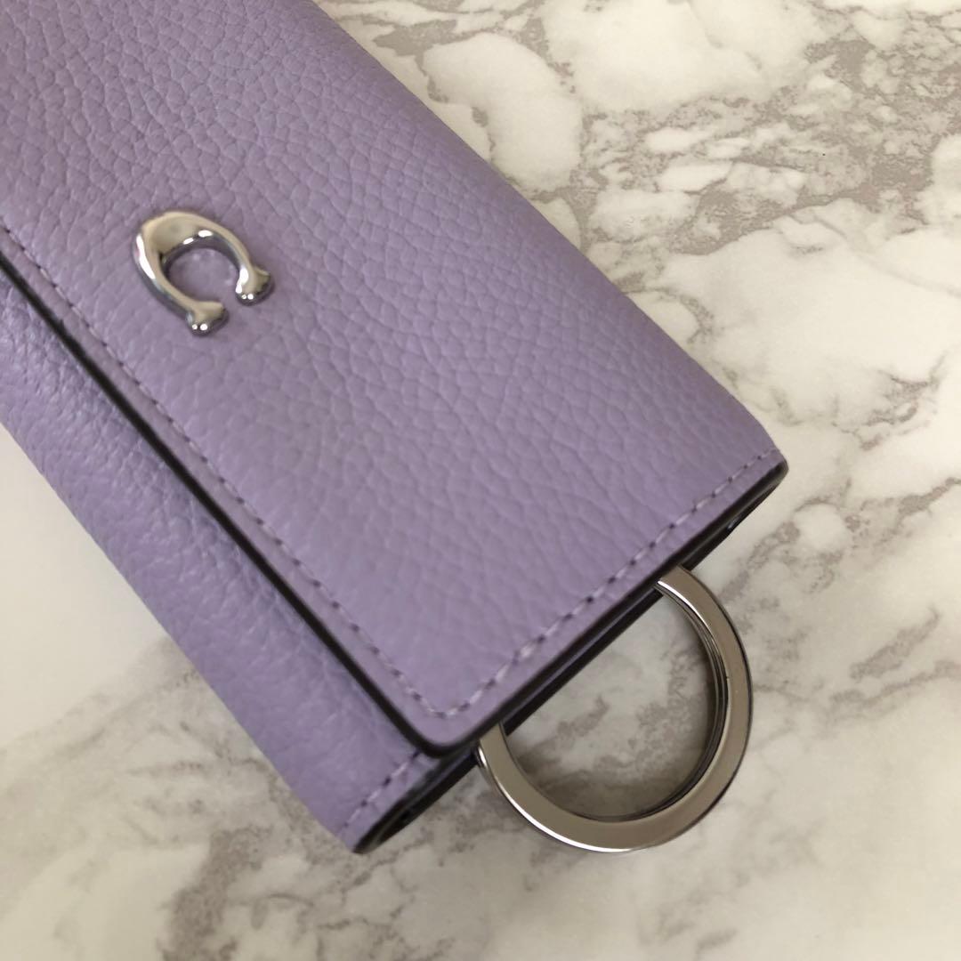 新品未使用 COACH コーチ キーケース ソフトパープル 完売品 紫色