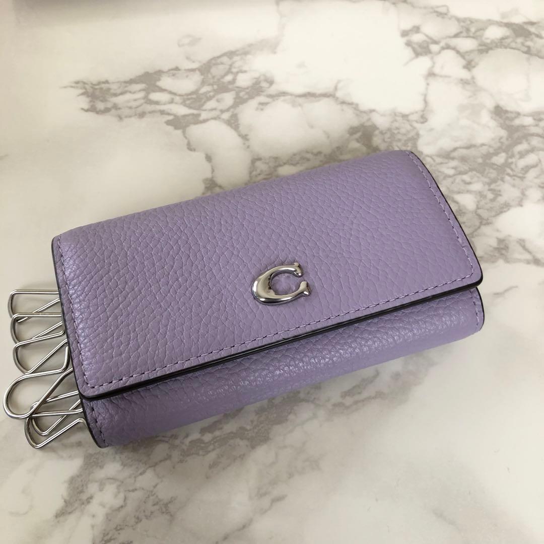 新品未使用 COACH コーチ キーケース ソフトパープル 完売品 紫色