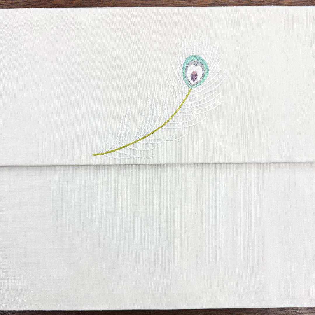 未使用 長尺 ■ 貴久樹 紬地 刺繍 名古屋帯