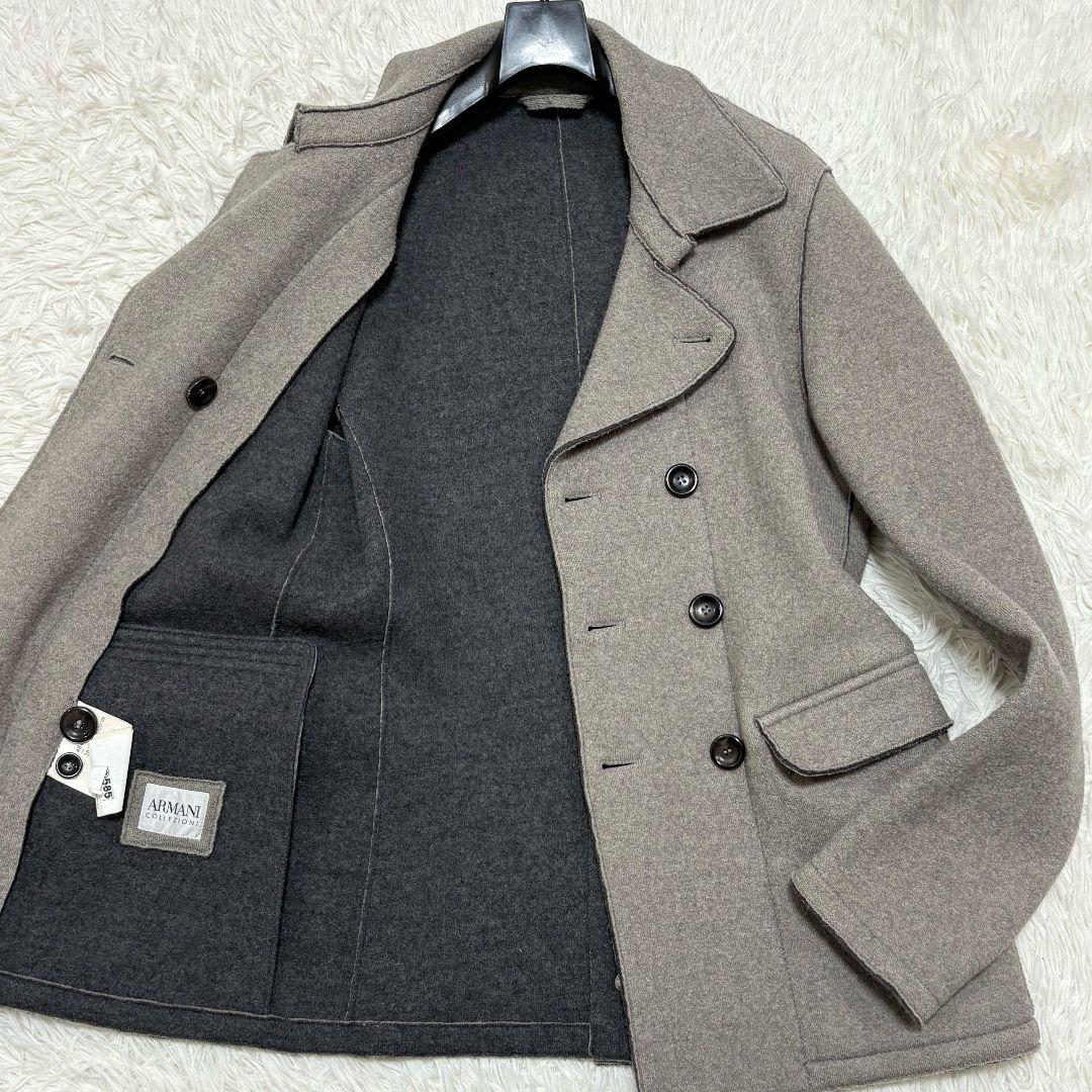 美品✨ Lサイズ アルマーニコレツィオーニ ウール ダブルブレスト コート