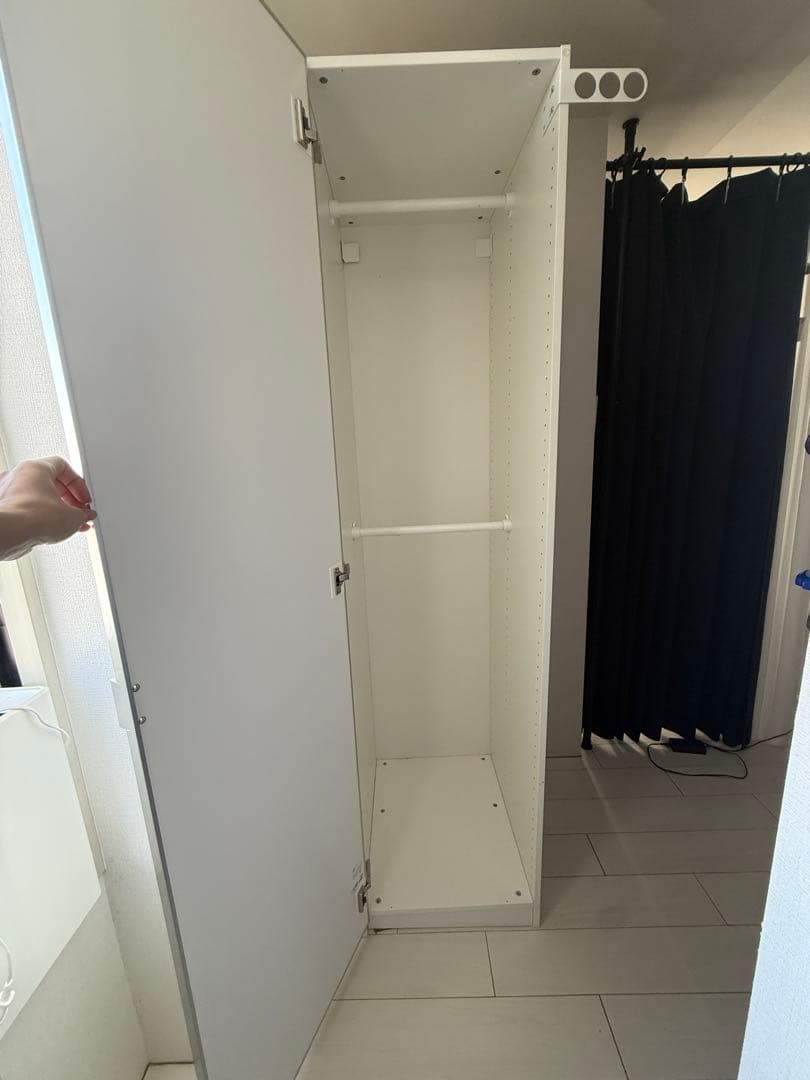 IKEA PAX ワードローブ キャビネット ミラー扉付き ホワイ50cm幅