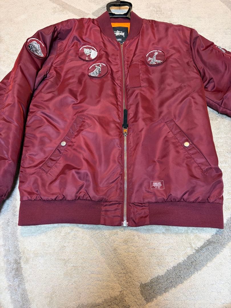 ステューシー　stussy ma-1 バーガンディ