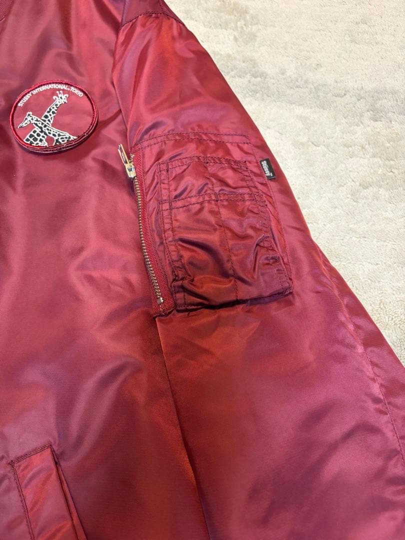 ステューシー　stussy ma-1 バーガンディ