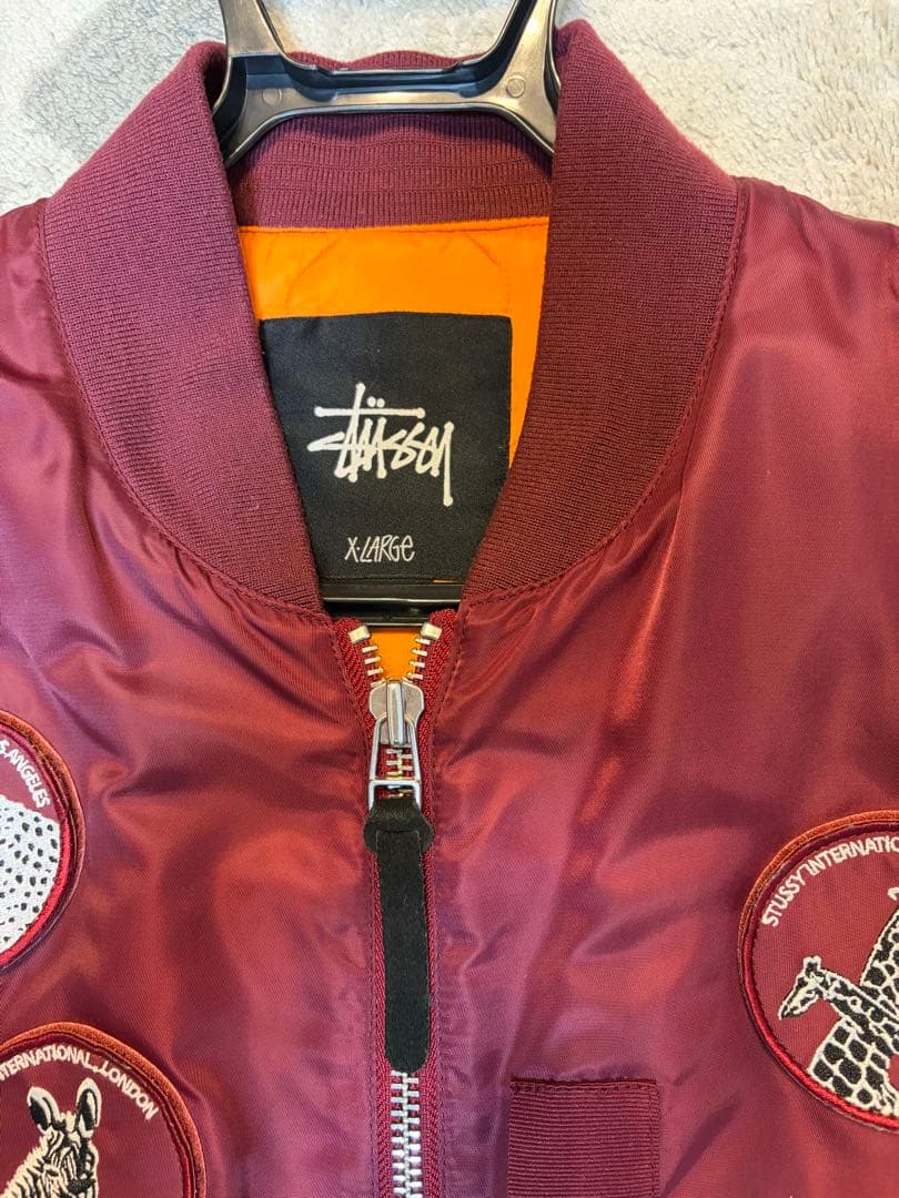 ステューシー　stussy ma-1 バーガンディ
