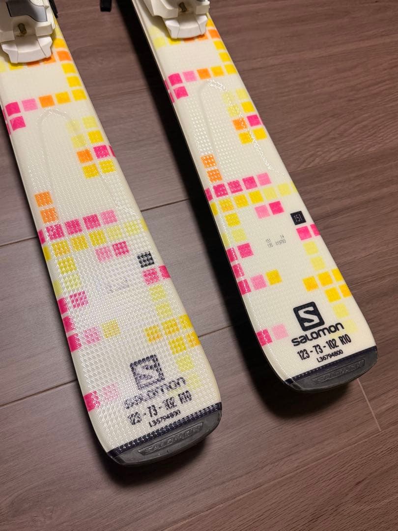 Salomon スキー板 ビンディング ストック付