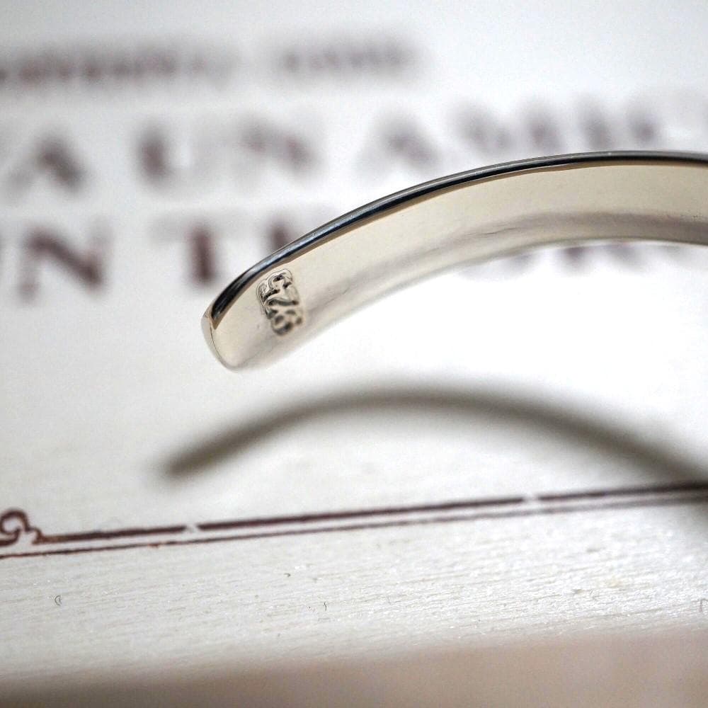 シルバー925 シルバーブレスレットシンプル バングル 銀 シンプル プレーン