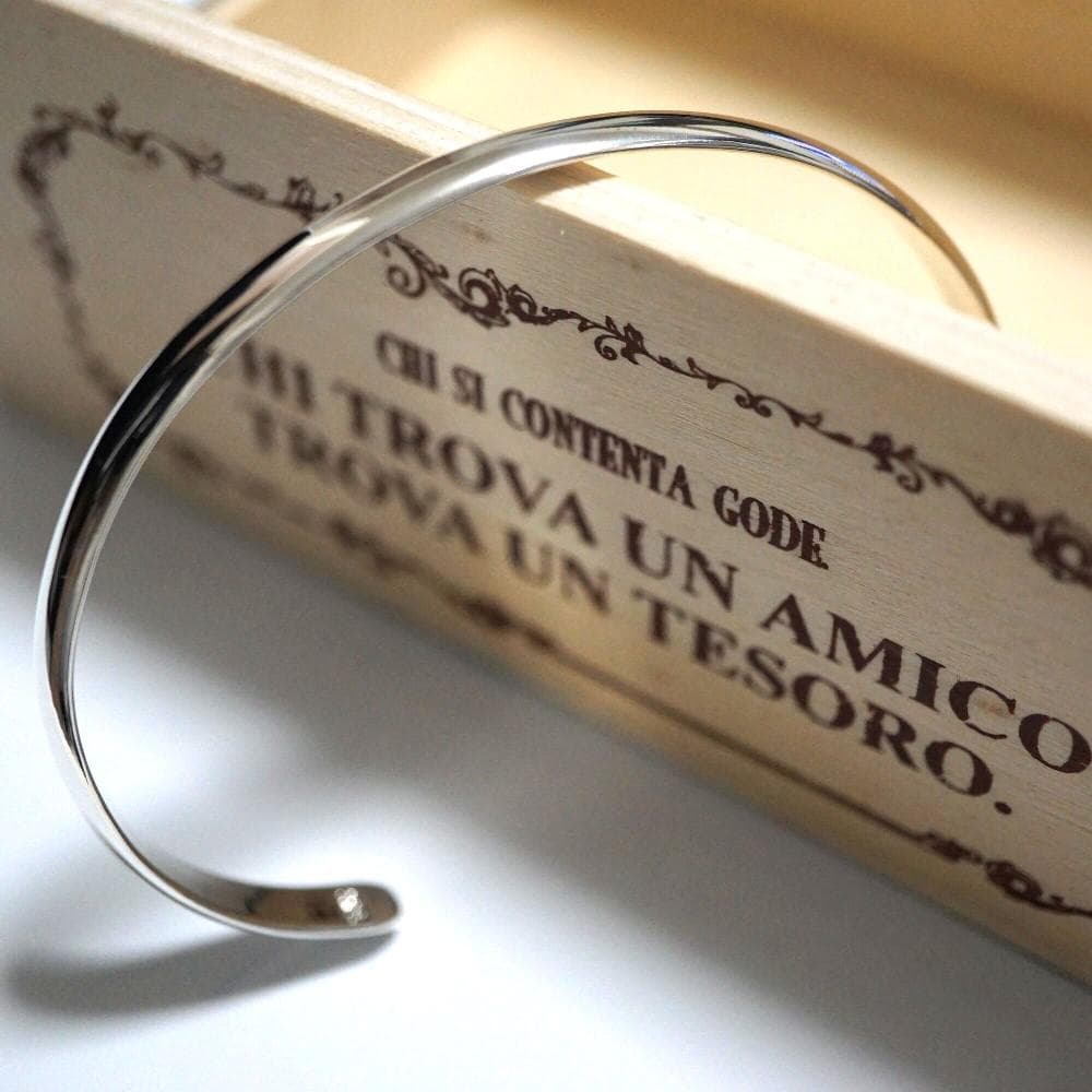 シルバー925 シルバーブレスレットシンプル バングル 銀 シンプル プレーン