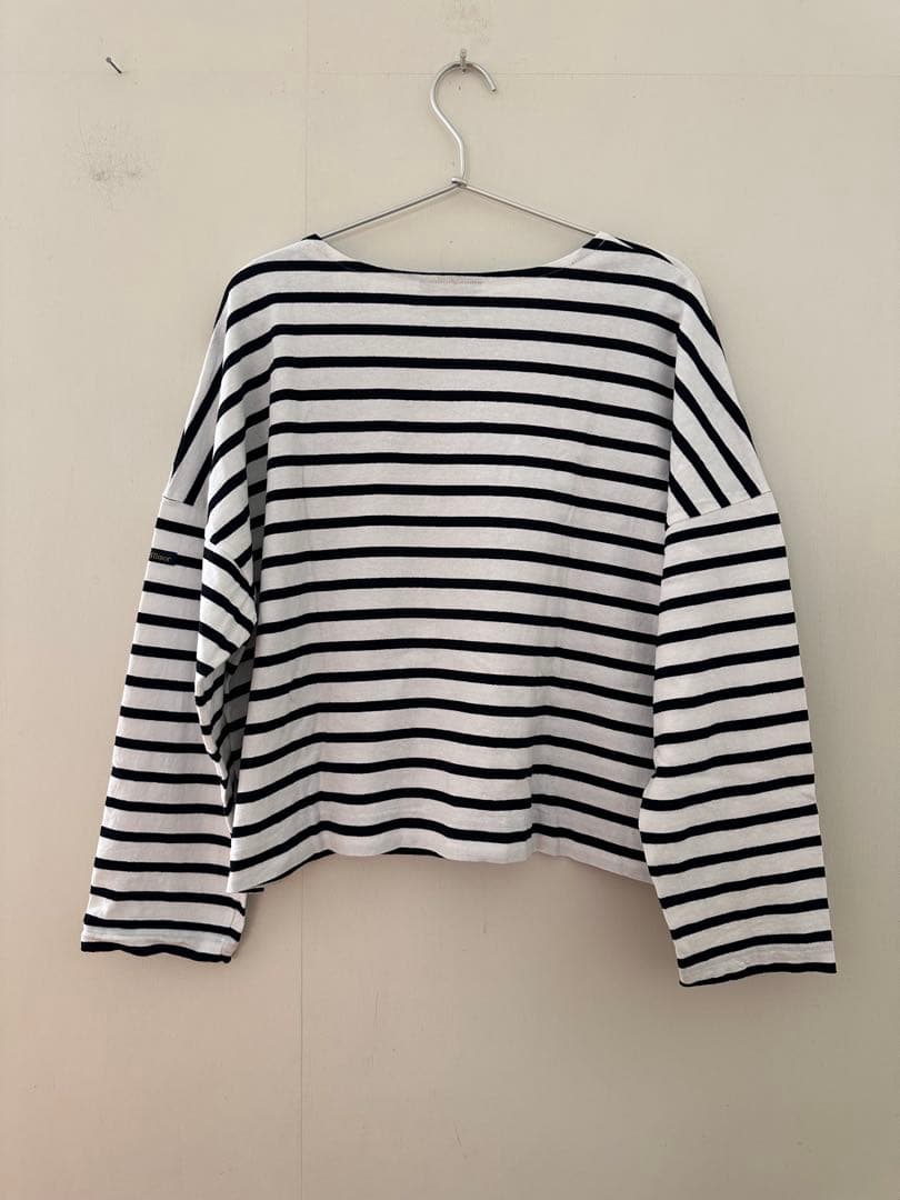 MAVUNOマヴーノLe minor別注 ドロップショルダー白×黒