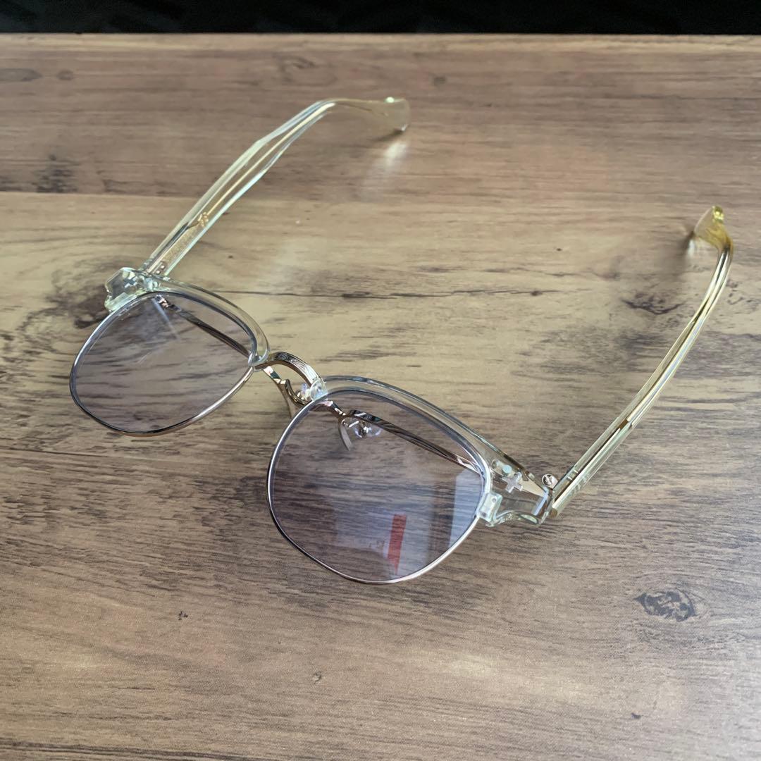 p*n様 FOREMOST フリップアップ　クリアフレーム サングラス ケース付