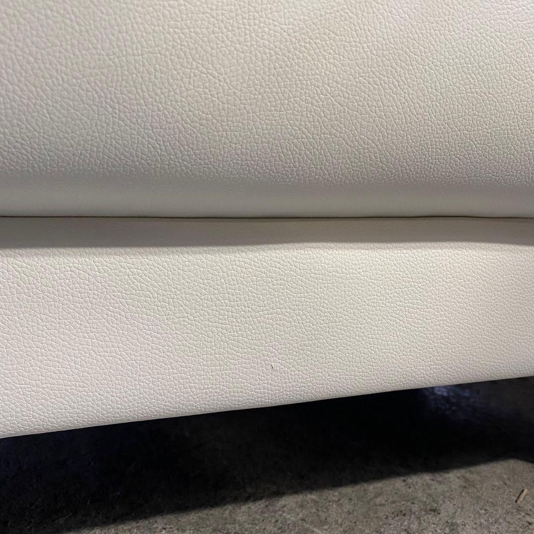 G290\" NITORI N-SHIELD 2シーター レザー ソファ ホワイト