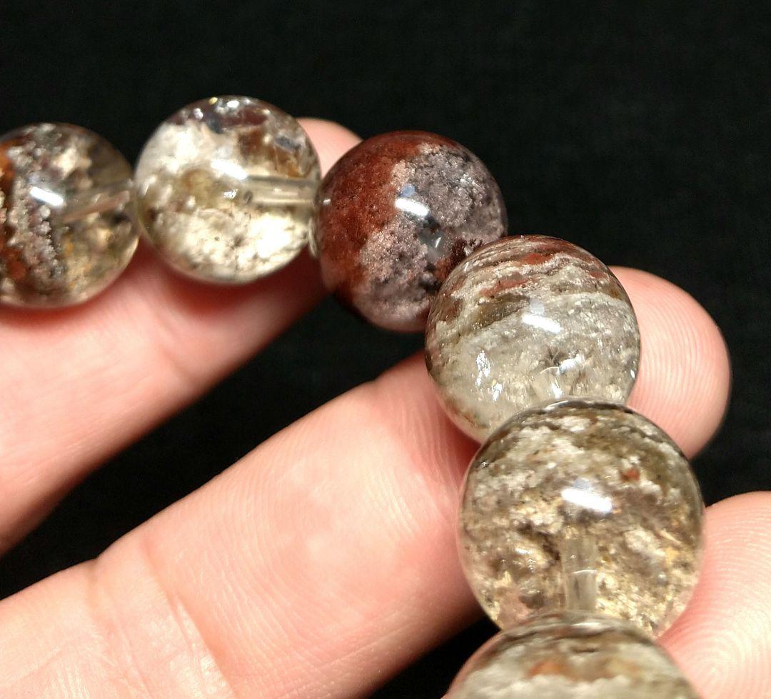 専用【希少,美品】ホワイトレッドガーデンクォーツ　１６㎜　ブレスレット　大玉