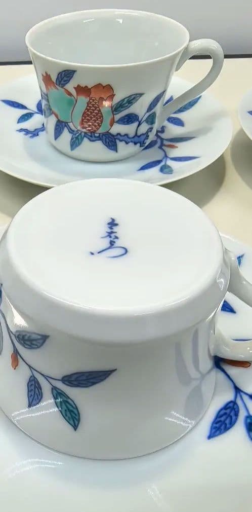 今右衛門錦柘榴絵紅茶椀　6客セット