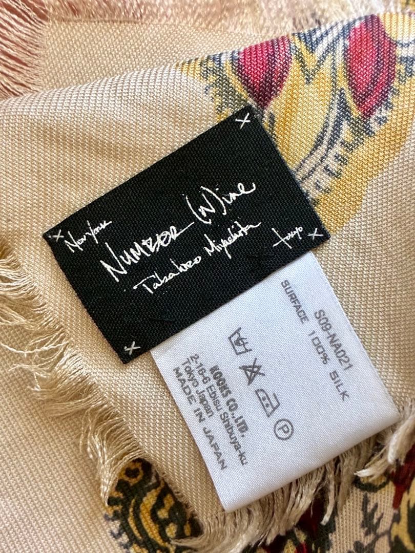 Number (n)ine ナンバーナイン シルク スカーフ