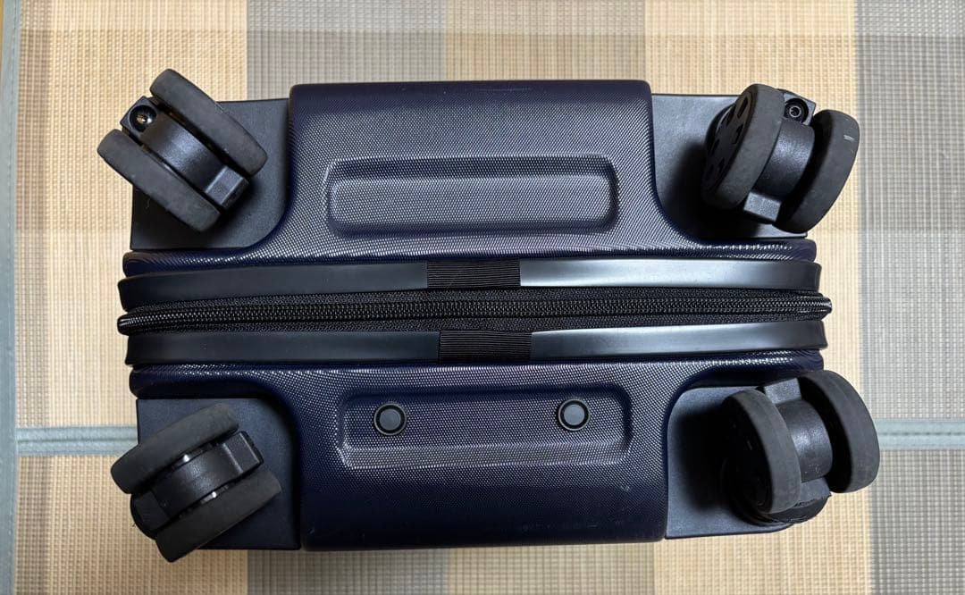 無印良品 バーを自由に調節できるキャリーケース　ネイビー 20L