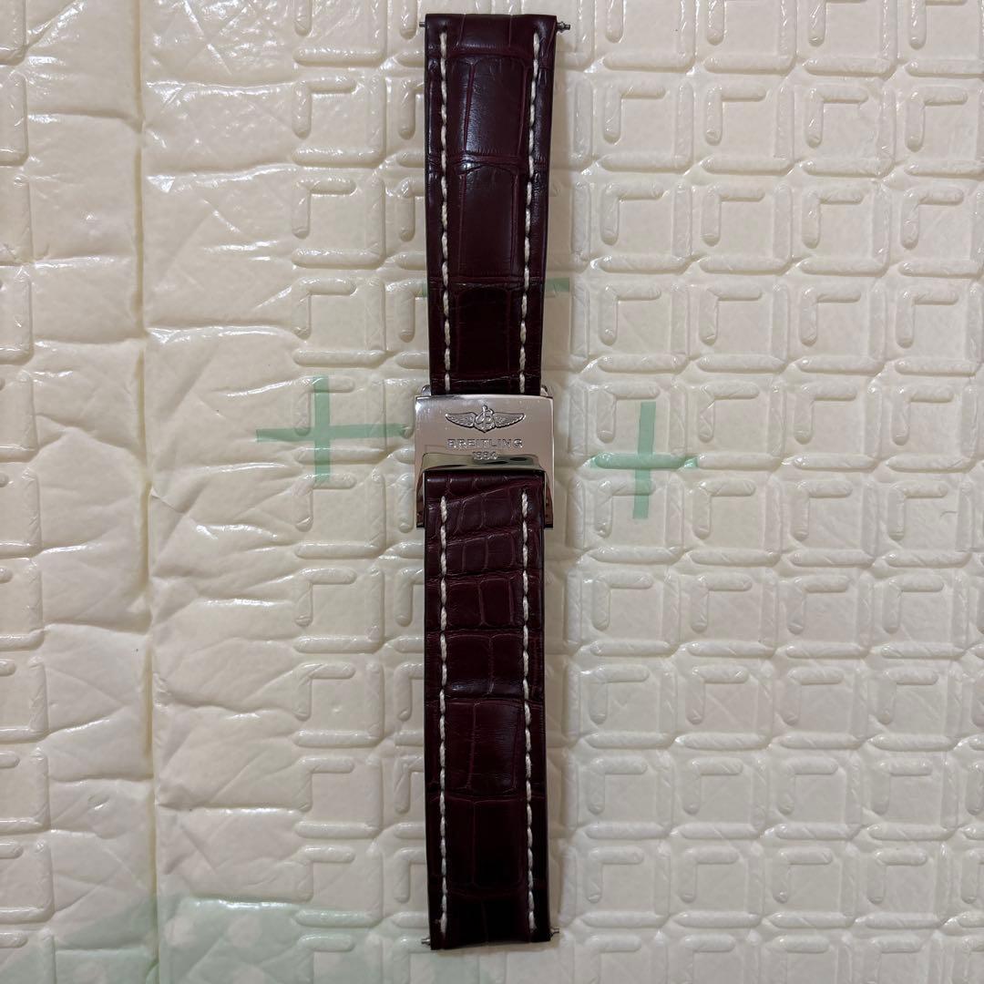 BREITLING バーガンディ　レザーベルト