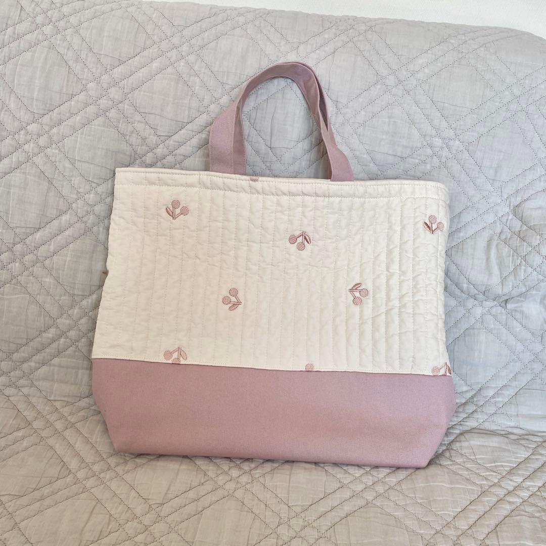 さくらんぼヌビ　レッスンバッグ　上靴袋　お着替え袋　セット