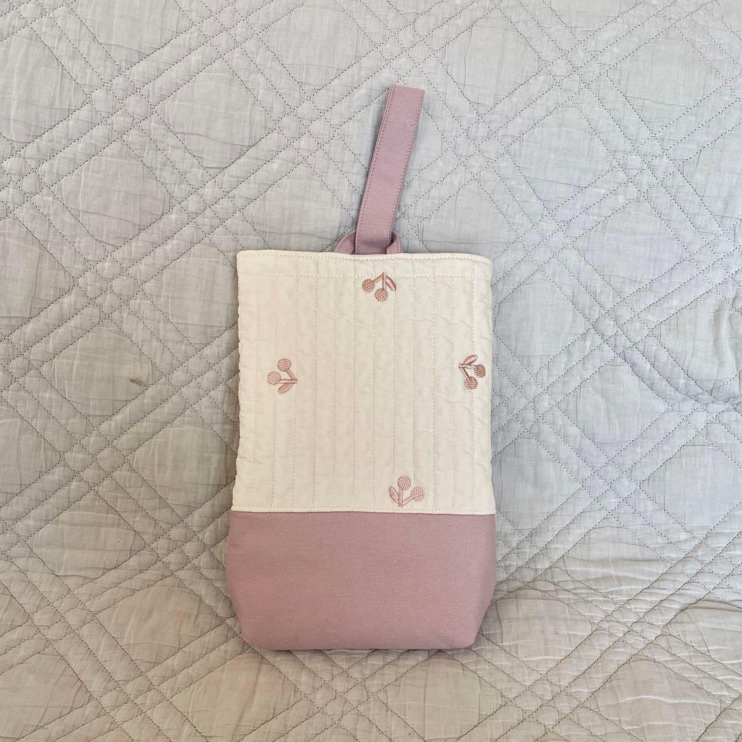 さくらんぼヌビ　レッスンバッグ　上靴袋　お着替え袋　セット