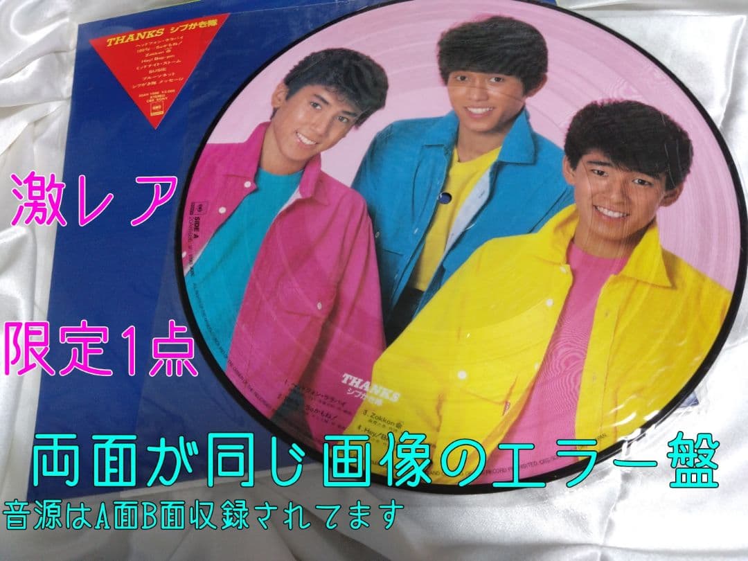 貴重エラー写真LP❤シブがき隊 新品 音源AB収録 盤写両方A画仕様 特価