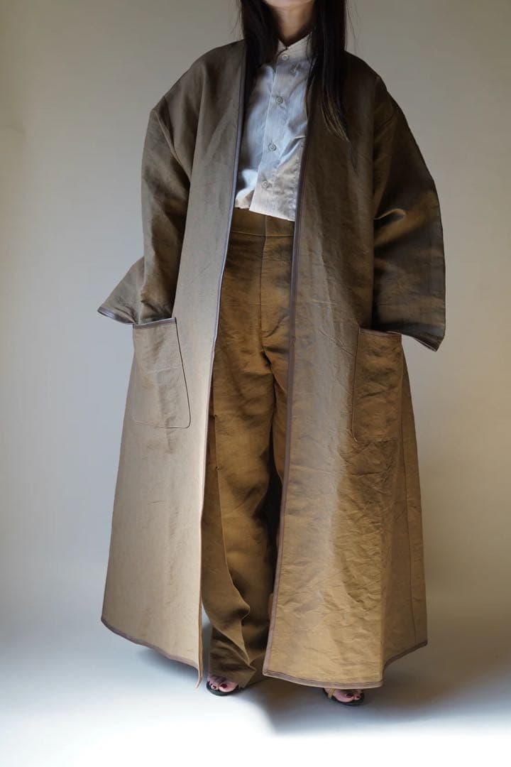 た*き様 新品 CRISTASEYA COLLARLESS COAT