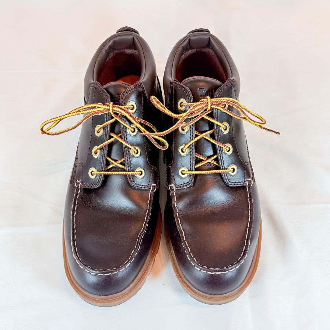 【美品】Timberland モックトゥ レザーシューズ 茶 27cm