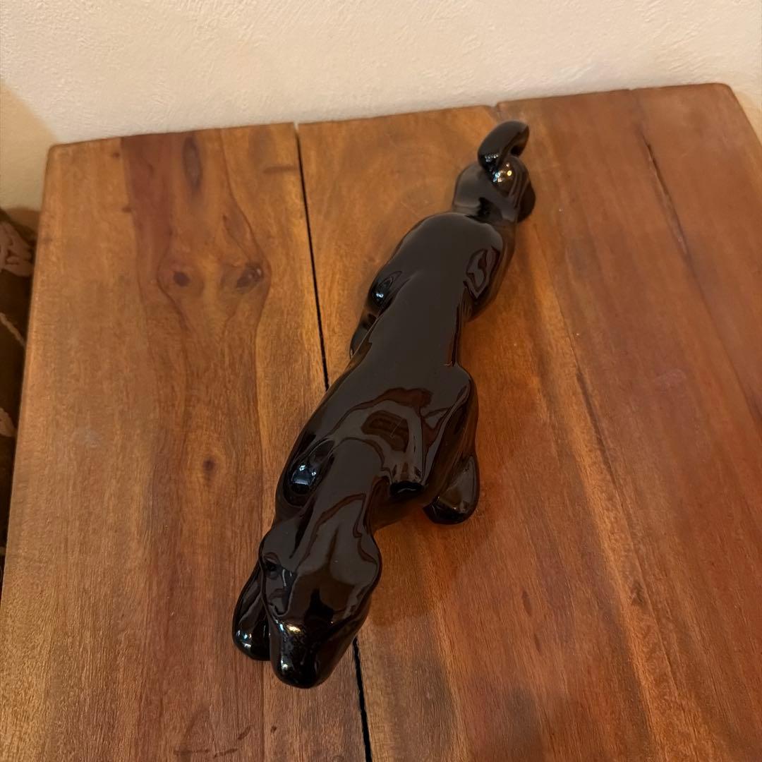 ブラックパンサー 陶器　置物　ミッドセンチュリー　ヴィンテージ　50-60s