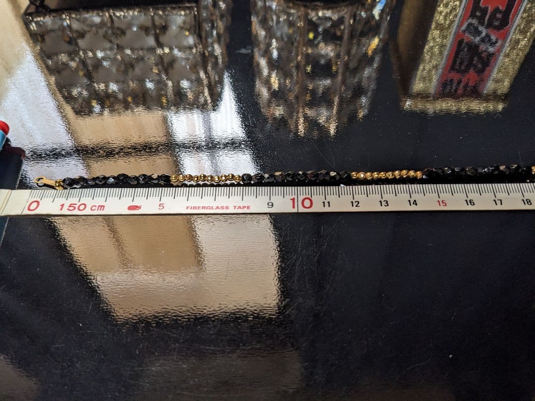 k18　オニキス　アンクレット　オーダー　神社