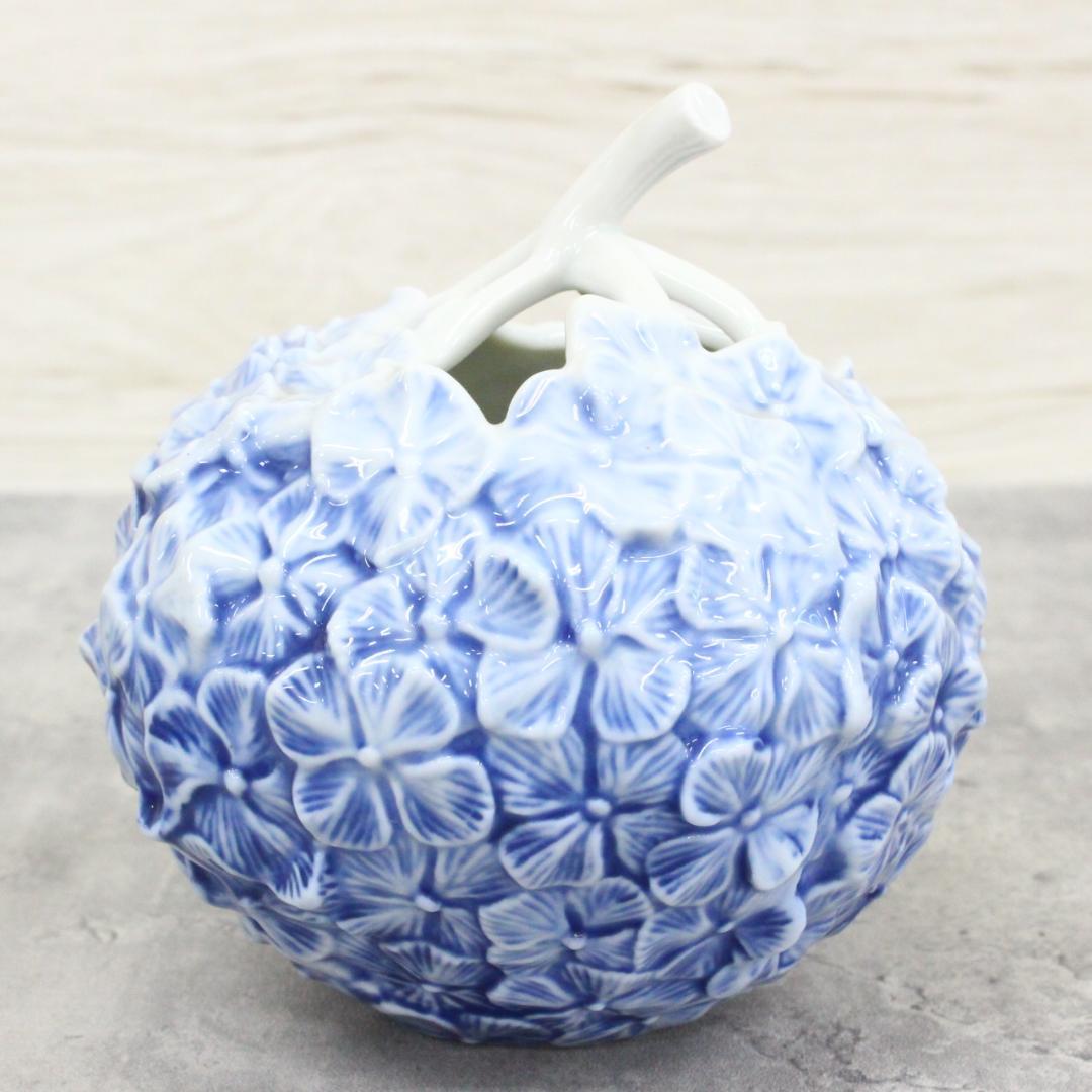 ◇ロイヤルコペンハーゲン フラワーベース 紫陽花 ブルー