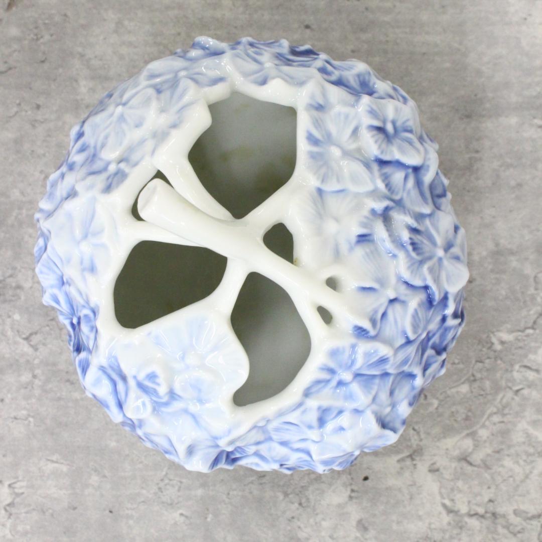 ◇ロイヤルコペンハーゲン フラワーベース 紫陽花 ブルー